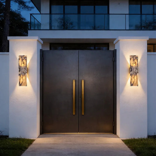 Outdoor Marble Wall Light