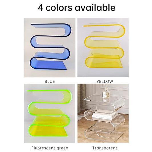 Wavy Acrylic Side Table