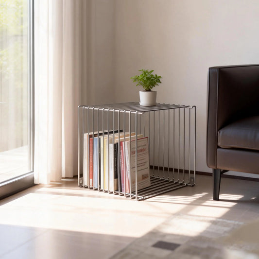 Minimalist Metal Bedside Table
