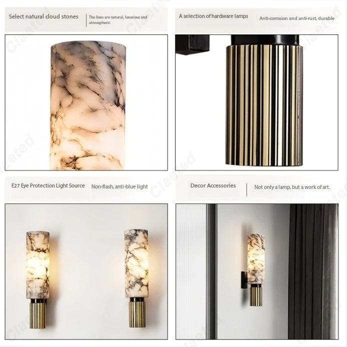 Copper and Marble LED Wall Light