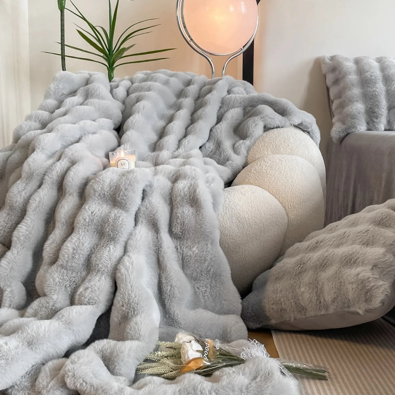 Faux Fur Throw Blanket