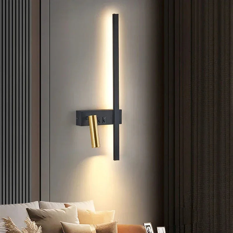 Bedside Wall Light with Reading Spotlight