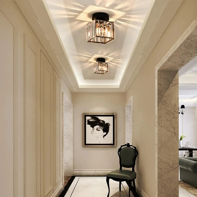 Crystal Flush Ceiling Light