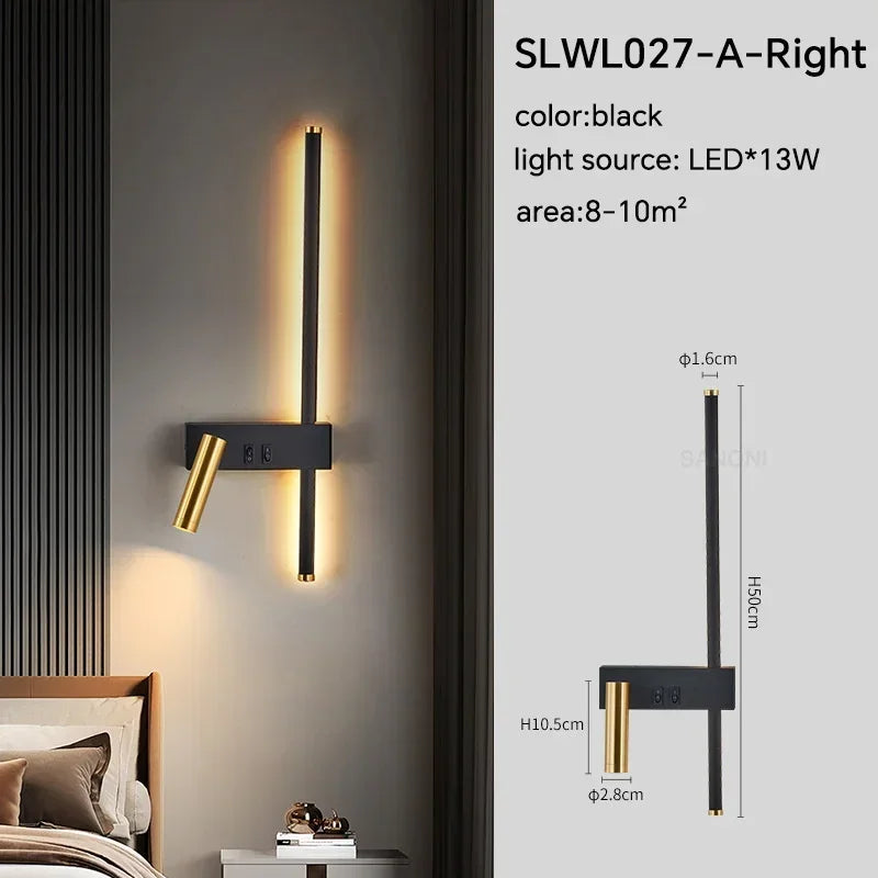 Bedside Wall Light with Reading Spotlight