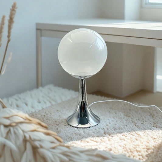 Glass Globe Bedside Lamp