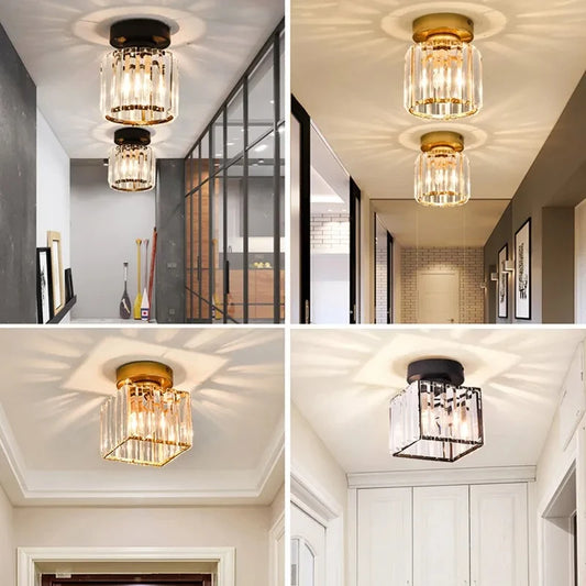 Crystal Flush Ceiling Light