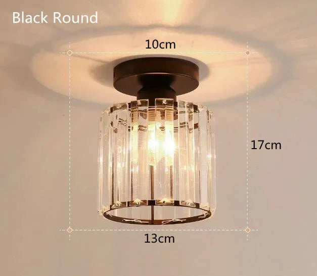 Crystal Flush Ceiling Light