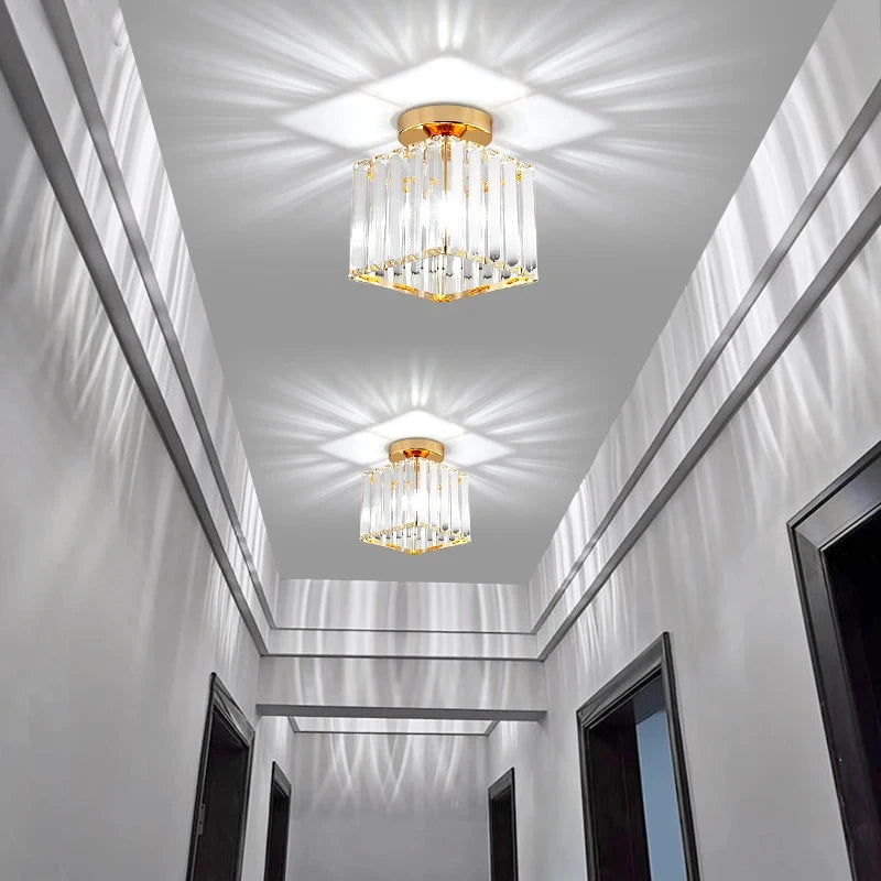 Crystal Flush Ceiling Light