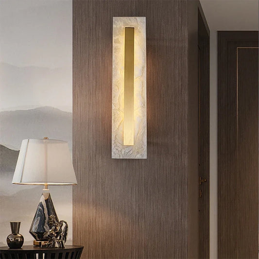 Gold and Marble Wall Light