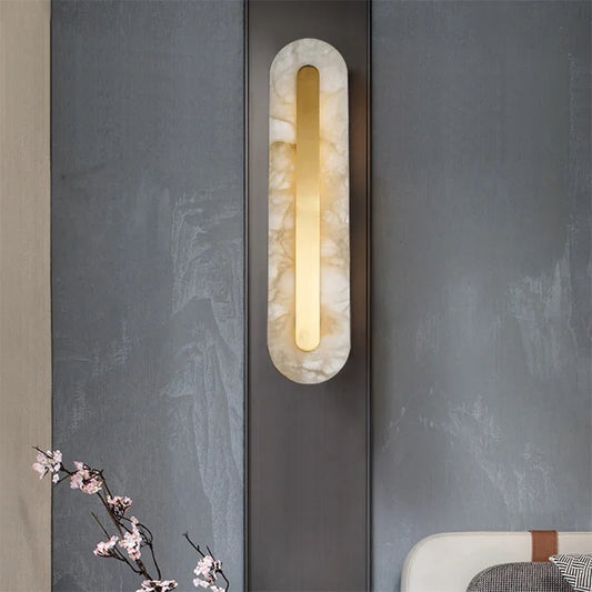 Gold and Marble Wall Light