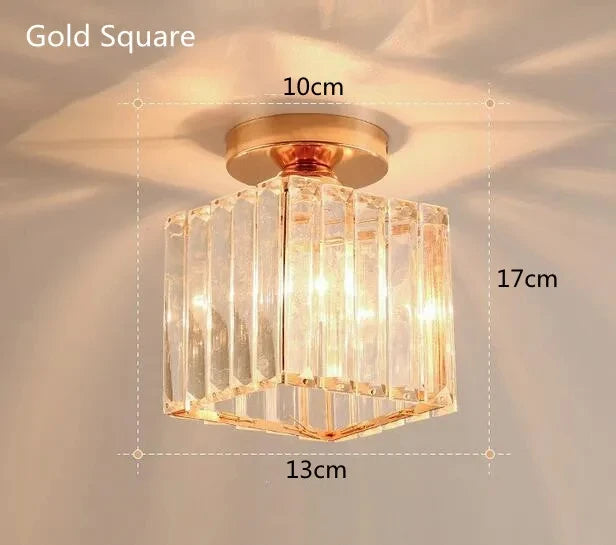 Crystal Flush Ceiling Light