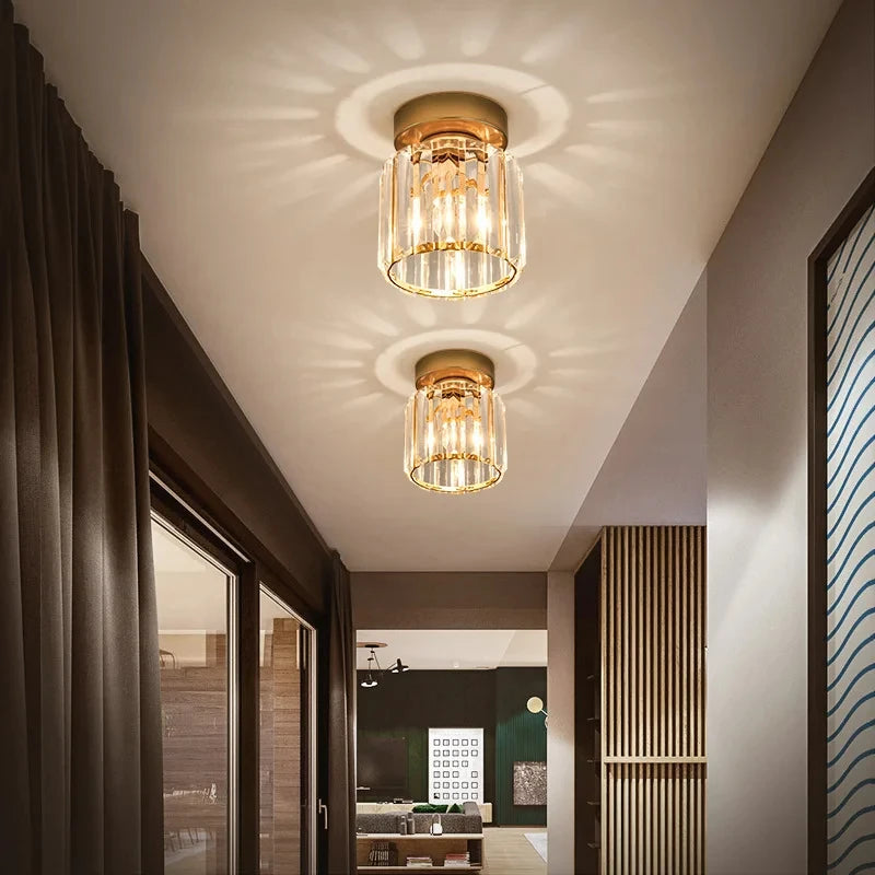 Crystal Flush Ceiling Light