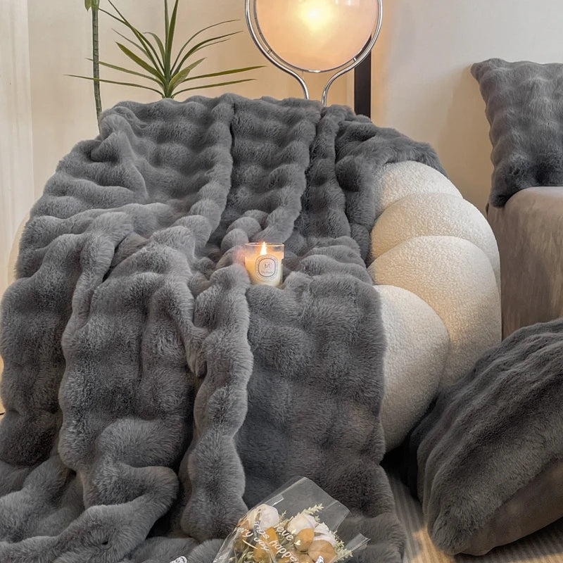 Faux Fur Throw Blanket