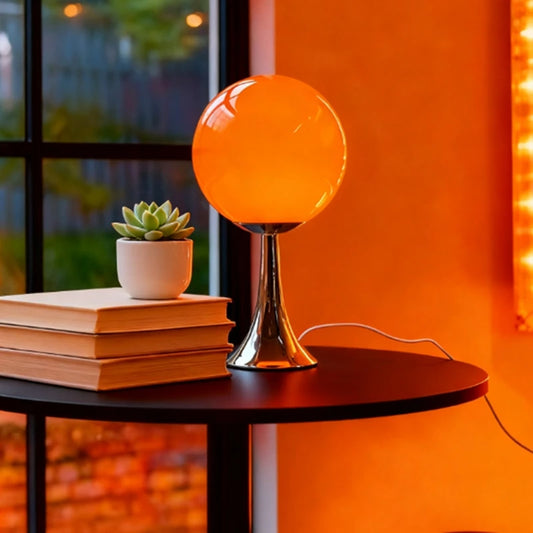 Glass Globe Bedside Lamp