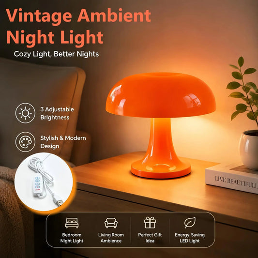 Retro Mushroom Night Lamp