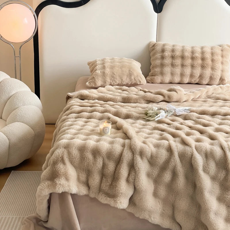 Faux Fur Throw Blanket