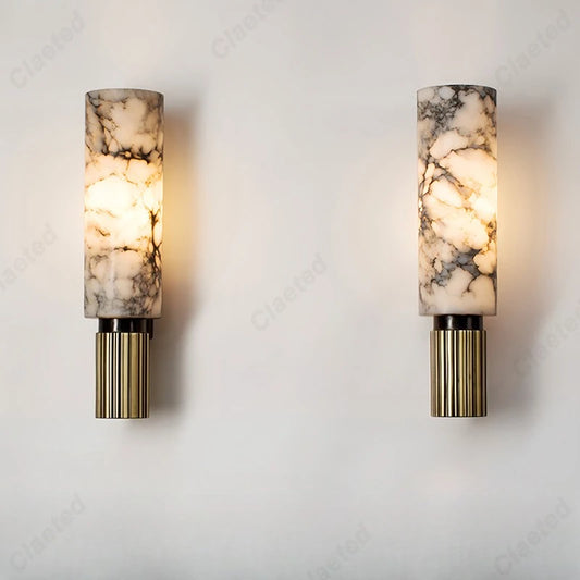 Copper and Marble LED Wall Light