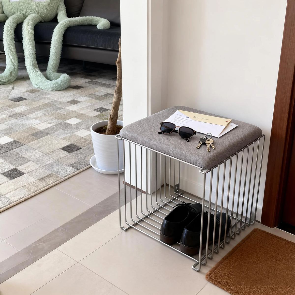 Minimalist Metal Bedside Table